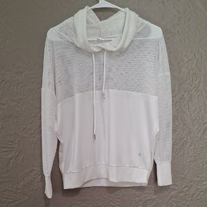 Cali Sport Wome's White Mesh Hoodie Size S